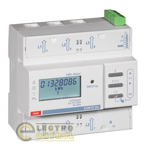 Трифазний лічильник електроенергії IME CONTO D6 125А CE6DT1256 на Din +RS485 (Кл.0,5)