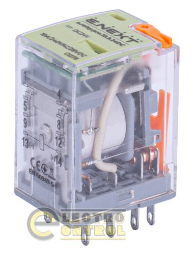 Реле промежуточное Enext p091006 e.relay.pro.10.2.24DC 10А 2 группы контактов катушка 24В DC