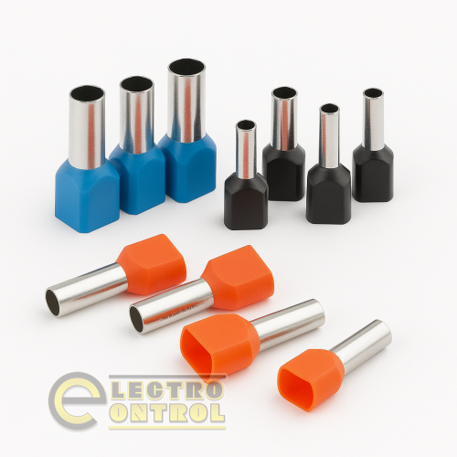 Втулочный наконечник с изоляцией для 2 проводов Термофит TE 2,5/12 NAKH12154 голубой (100 шт) Втулочный наконечник с изоляцией для 2 проводов Термофит TE 2,5/12 NAKH12154 голубой (100 шт)