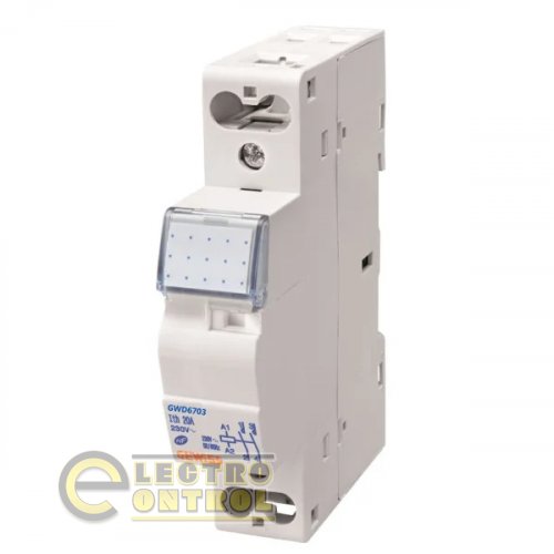 Контактор модульный Gewiss GWD6703 CTR 20A 2NO 230В 1M