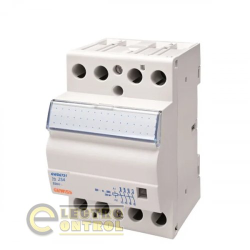 Контактор модульний Gewiss GWD6731 CTR 63A 2NO 230B 3M