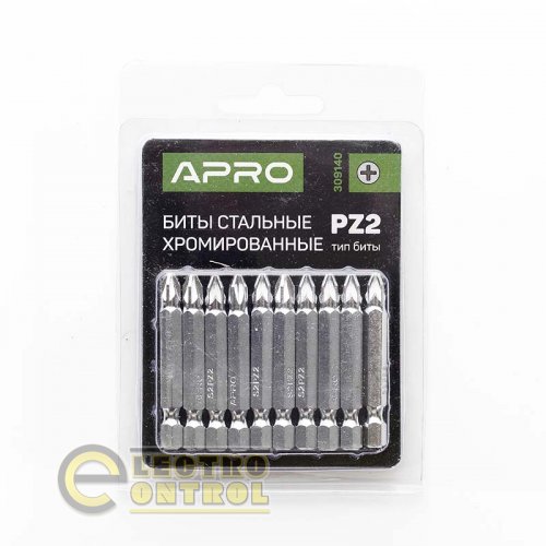 Біта APRO PZ2*50мм 309140 хром (10шт/уп)