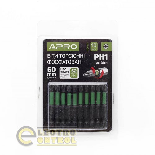 Бита ударная торсионная APRO PH1*50мм 309031 (10шт/уп)