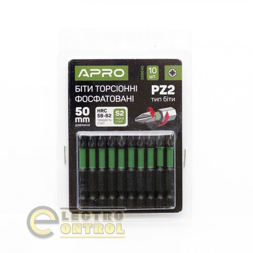 Бита ударная торсионная APRO PZ2*50мм 309040 (10шт/уп)