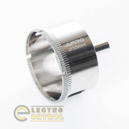 Сверло трубчатое с алмазным напылением Ø 55мм APRO 830333