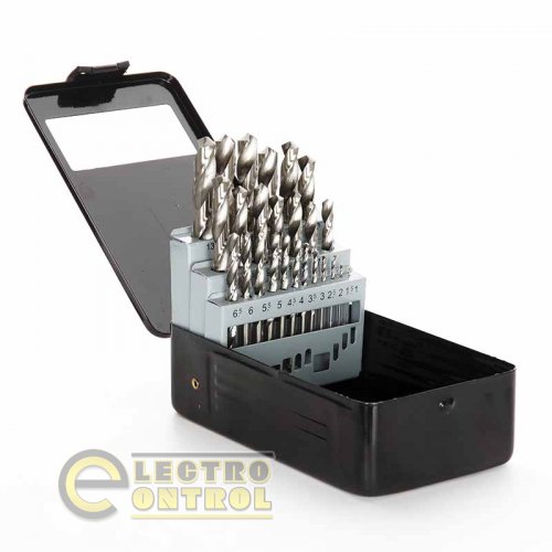 Набор сверл по металлу APRO Р6М5 810204 1,0-13,0мм 25шт метал бокс