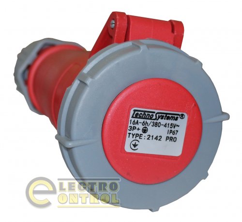 Розетка переносная Technosystems 2142 PRO 16А 3Р+PЕ TNSy5502053 380В IP67