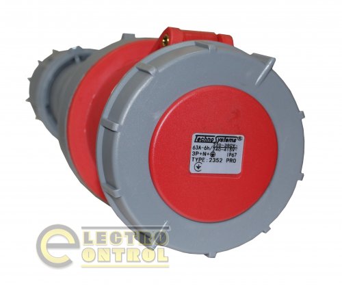 Розетка переносная Technosystems 2352 PRO 63А 3Р+PЕ+N TNSy5502497 380В IP67