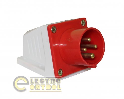 Вилка стационарная Technosystems 514 16А 3Р+PЕ TNSy5500443 380В IP44