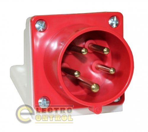 Вилка стационарная Technosystems 515 16А 3Р+PЕ+N TNSy5500444 380В IP44