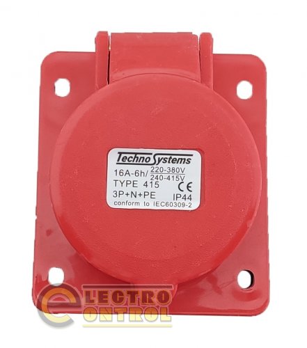 Розетка скрытая Technosystems 415 16А 3Р+PЕ+N TNSy5500426 380В IP44