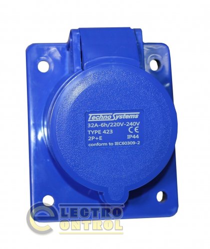 Розетка прихована Technosystems 423 32А 2Р+PЕ TNSy5500427 220В IP44