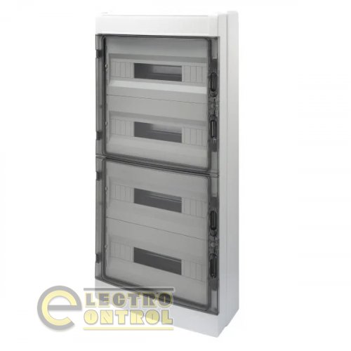 Корпус пластиковый Gewiss GW40109 40 CD навесной 72М (410х878х160) прозрачная дверца ІР65