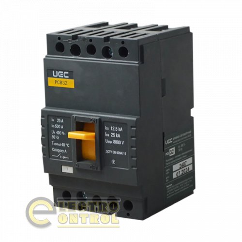 Автоматичний вимикач UEC MCCB-PCB-32-3-0025 PCB32 3Р 25А 25кА