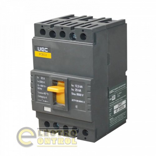 Автоматичний вимикач UEC MCCB-PCB-32-3-0032 PCB32 3Р 32А 25кА
