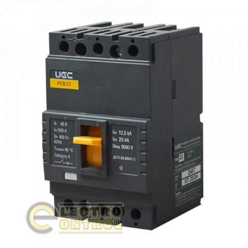 Автоматичний вимикач UEC MCCB-PCB-32-3-0040 PCB32 3Р 40А 25кА