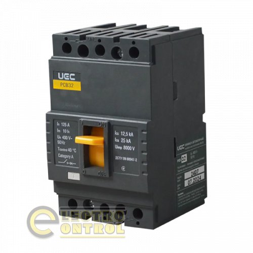 Автоматичний вимикач UEC MCCB-PCB-32-3-0125 PCB32 3Р 125А 25кА