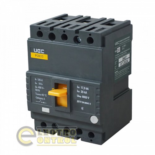 Автоматический выключатель UEC MCCB-PCB-33-3-0125 PCB33 3Р 125А 35кА