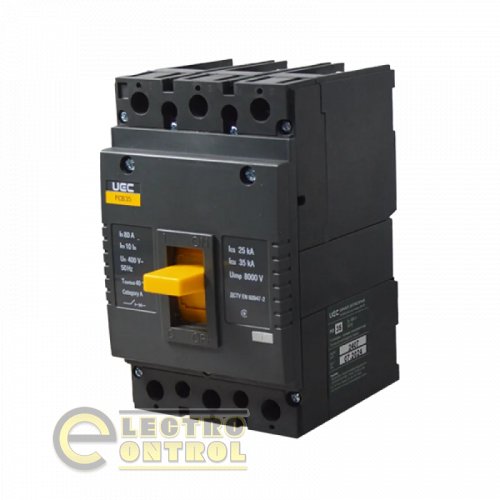Автоматический выключатель UEC MCCB-PCB-35-3-0080 PCB35 3Р 80А 35кА