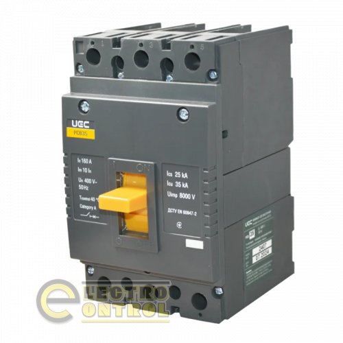 Автоматический выключатель UEC MCCB-PCB-35-3-0160 PCB35 3Р 160А 35кА