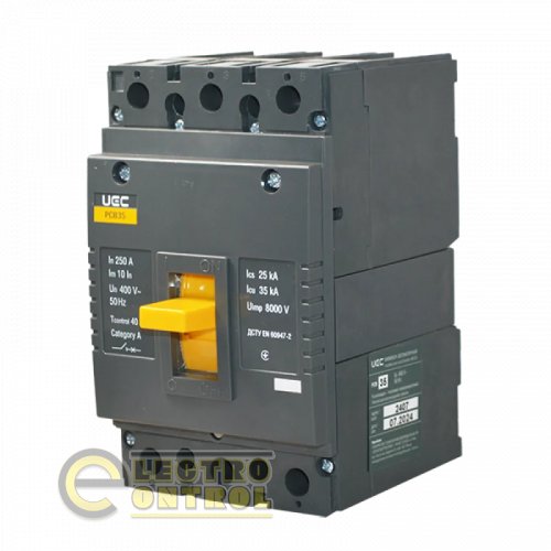 Автоматичний вимикач UEC MCCB-PCB-35-3-0250 PCB35 3Р 250А 35кА