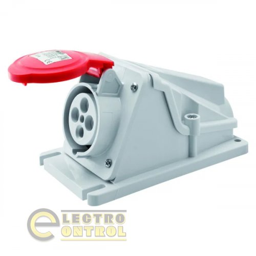 Розетка Gewiss GW62492 стаціонарна 90° IEC 309 HP IP44 3P+E 32A 400V 6H