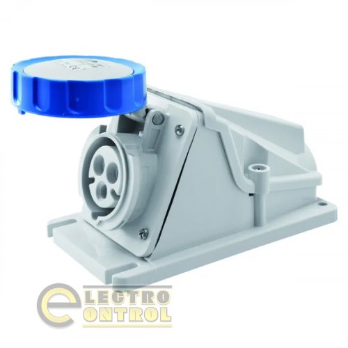Розетка Gewiss GW62499 стационарная 90° IEC 309 HP IP67 2P+E 16A 230V 6H