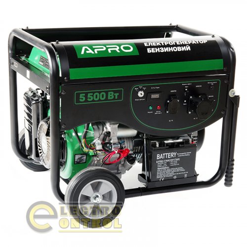 Генератор бензиновый 4-х тактный 852108-APRO 5.0/5.5 кВт (электро запуск)