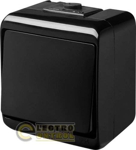 Выключатель ETI 4668080 1-клавишный VHE-1-BL чёрный IP54