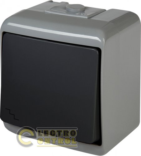 Вимикач ETI 4668098 "сходовий" VHE-3-SRG сіро-графітовий IP54
