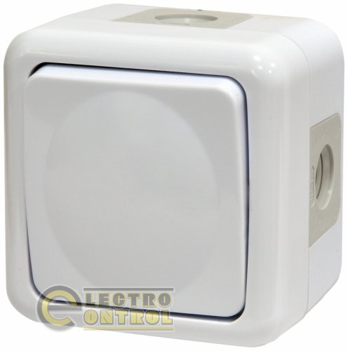 Вимикач ETI 4481018 "сходовий" PVE-3 IP44 10А 250V AC полікарбонат