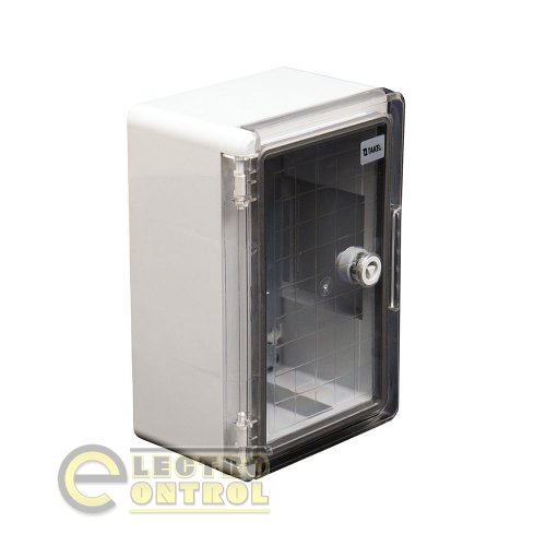 Корпус Takel 512820 пластиковий ударостійкий (щит) 200x300x130мм з прозорими дверцятами IP65