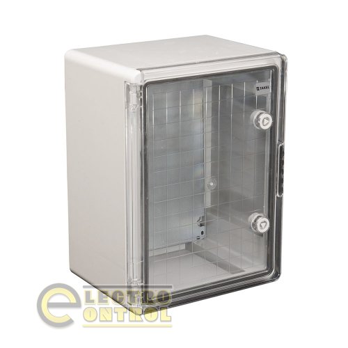 Корпус Takel 512825 пластиковий ударостійкий (щит) 300x400x220мм з прозорими дверцятами IP65 Корпус Takel 512825 пластиковий ударостійкий (щит) 300x400x220мм з прозорими дверцятами IP65