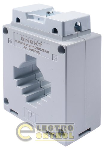 Трансформатор струму Enext s065105 вимірювальний e.trans.stand.200.5.40 200/5А клас 05 габарит 40