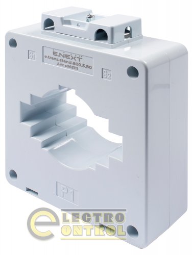 Трансформатор тока Enext s065111 измерительный e.trans.stand.800.5.80 800/5А класс 05 габарит 80
