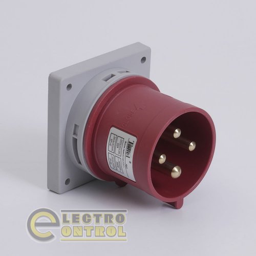 Вилка Takel 503261 стационарная встроенная 624 32А 380В 3Р+Е IP44