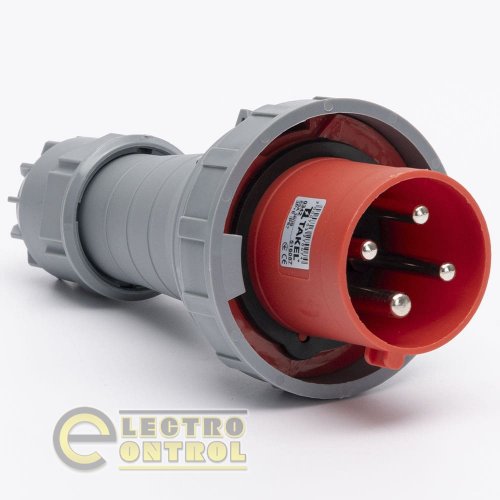 Вилка Takel 516057 переносна 0342 63А 380В 3Р+Е IP67 Argent