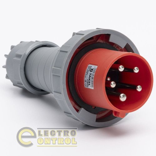 Вилка Takel 516065 переносна 0352 63А 380В 3Р+N+Е IP67 Argent Вилка Takel 516065 переносна 0352 63А 380В 3Р+N+Е IP67 Argent