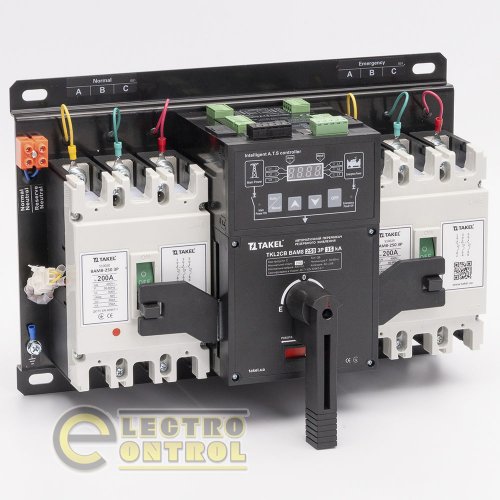 Автоматический переключатель резервного питания Takel 516928 TKL2CB BAM8-250 3Р 200А 35кА Автоматический переключатель резервного питания Takel 516928 TKL2CB BAM8-250 3Р 200А 35кА