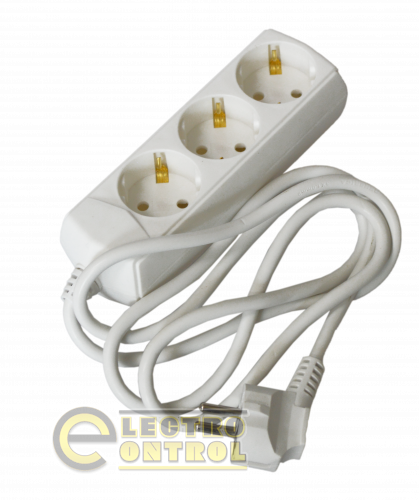 Подовжувач UEC WYP10-10-03-D15-G-G-U ECO П03 3 місця 2P+PE 1,5м 3х1мм2 10А 250В