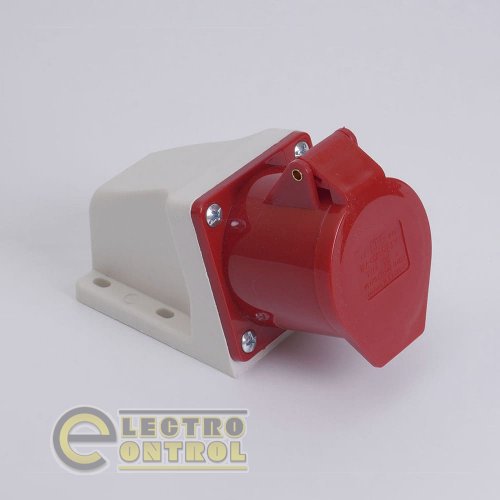 Розетка LEE 703207 стаціонарна зовнішня 7114 16А 380В 3Р+Е IP44