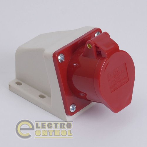 Розетка LEE 703243 стаціонарна зовнішня 7135 63А 380В 3Р+N+Е IP67