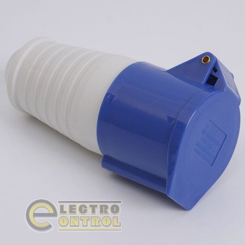 Розетка LEE 703238 переносна 7233 63А 220В 2Р+Е IP67