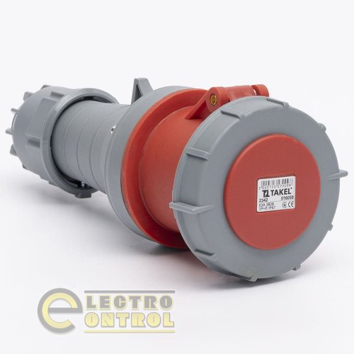 Розетка Takel 516059 переносная 2342 63А 380В 3Р+Е IP67 Argent