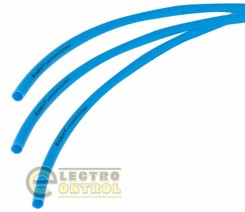Термоусаджувальна трубка Enext p092004 з клейовим шаром e.termo.pro.3,2.1.blue 3,2/1 1м синя