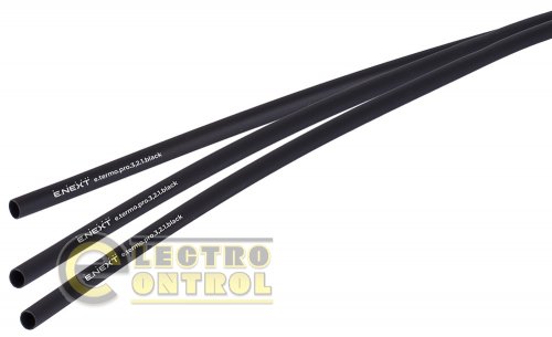 Термоусадочная трубка Enext p092006 с клеевым слоем e.termo.pro.3,2.1.black 3,2/1 1м черная