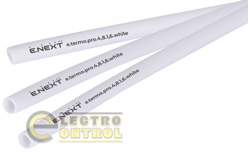 Термоусаджувальна трубка Enext p092007 з клейовим шаром e.termo.pro.4,8.1,6.white 4,8/1,6 1м біла
