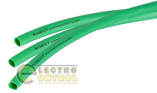 Термоусаджувальна трубка Enext p092021 з клейовим шаром e.termo.pro.7,9.2,7.green 7,9/2,7 1м зелена