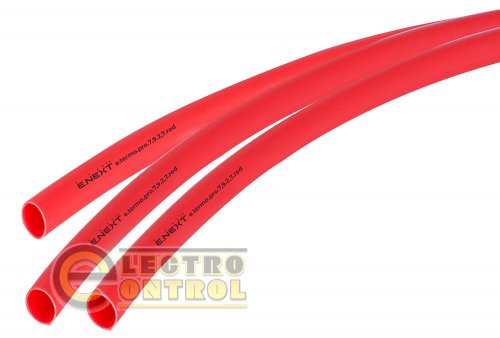 Термоусаджувальна трубка Enext p092023 з клейовим шаром e.termo.pro.7,9.2,7.red 7,9/2,7 1м червона