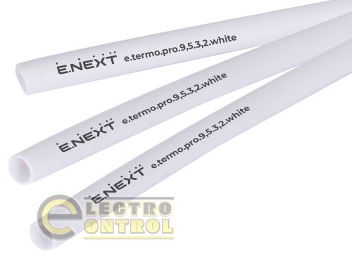 Термоусадочная трубка Enext p092025 с клеевым слоем e.termo.pro.9,5.3,2.white 9,5/3,2 1м белая